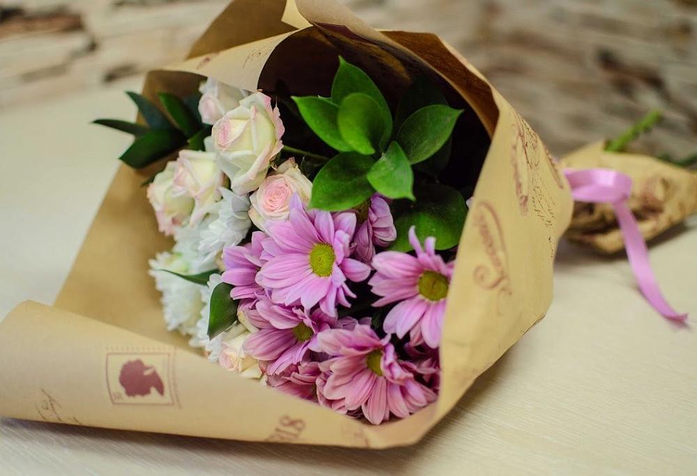 Букет цветов из: Розы и Хризантемы в Печорах