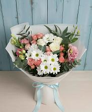 Букет цветов из:  Розы, Лизиантусы и Хризантемы #REPLACE_PRED# Печорах