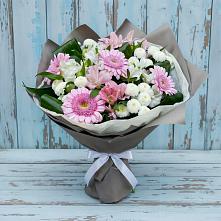 Букет цветов из:  Герберы, Альстромерии и Хризантемы в Печорах