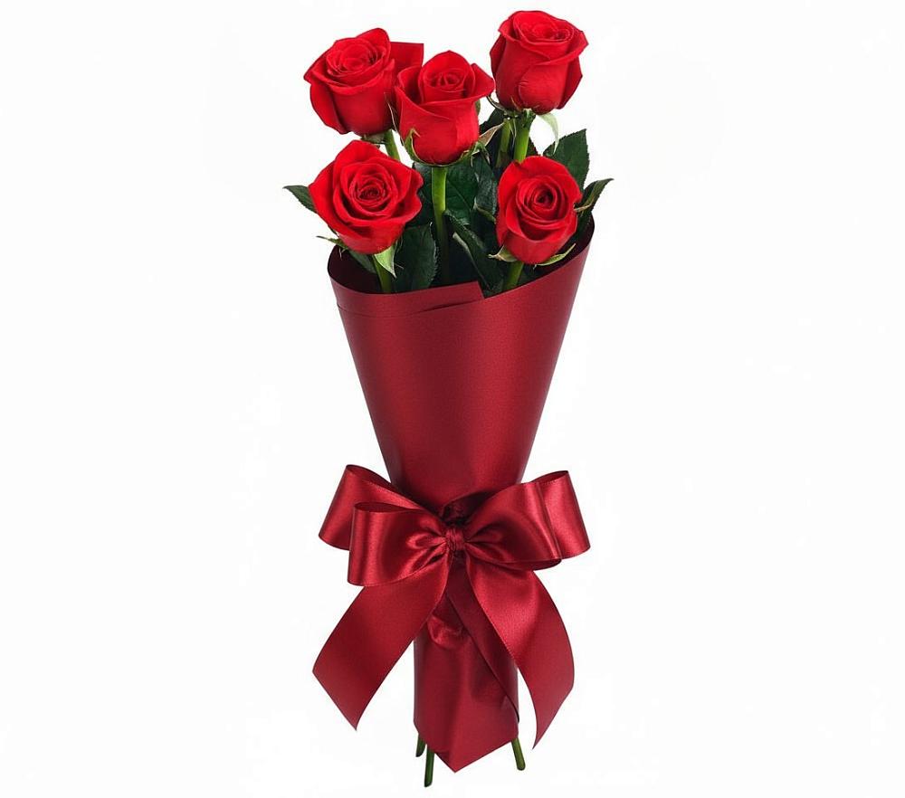 Букет 5 Красных роз Эдлесс Лав в Печорах