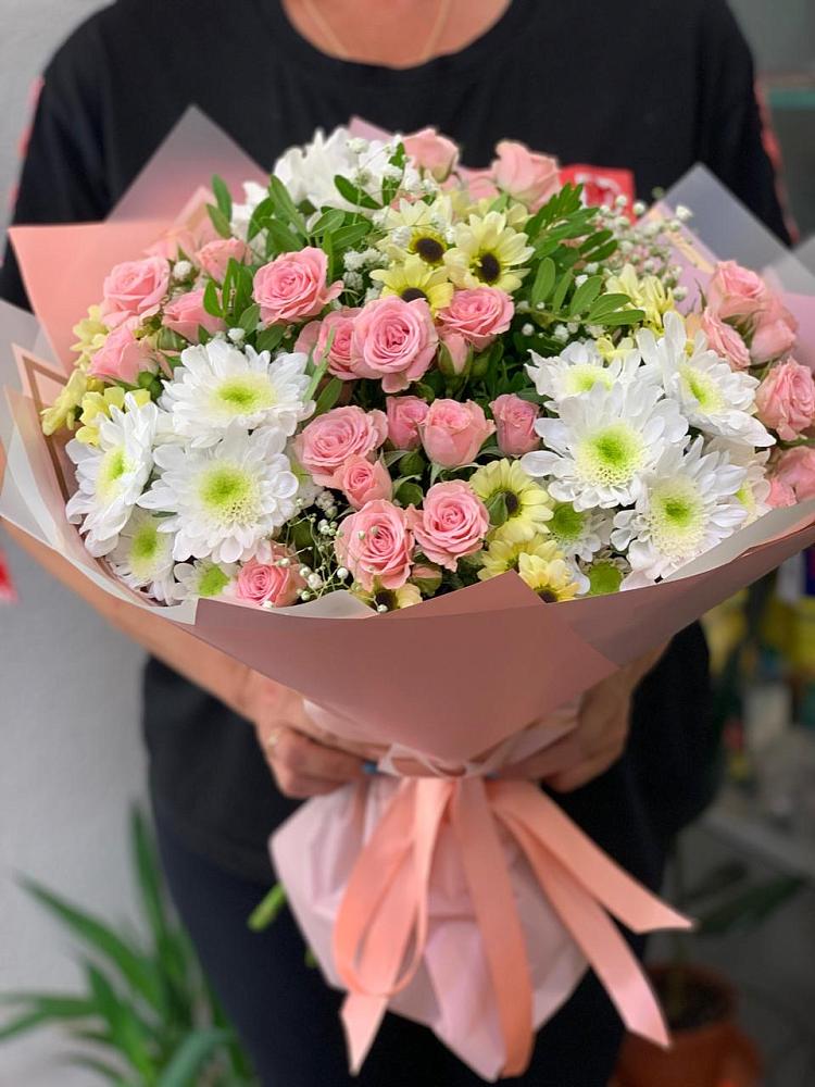 Букет цветов из: Розы и Хризантемы в Печорах