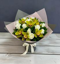 Букет цветов из:  Орхидеи и Розы в Печорах