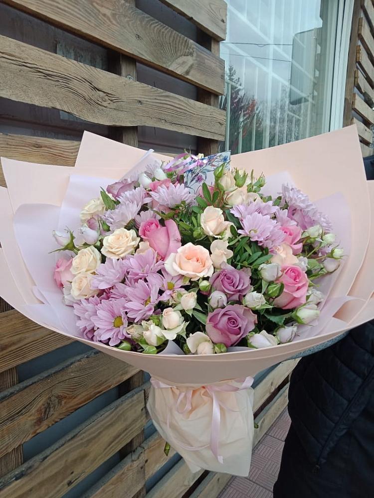 Букет цветов из: Розы и Хризантемы в Печорах