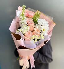 Букет цветов из:  Хризантемы и Розы в Печорах