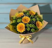Букет цветов из:  Герберы и Хризантемы в Печорах
