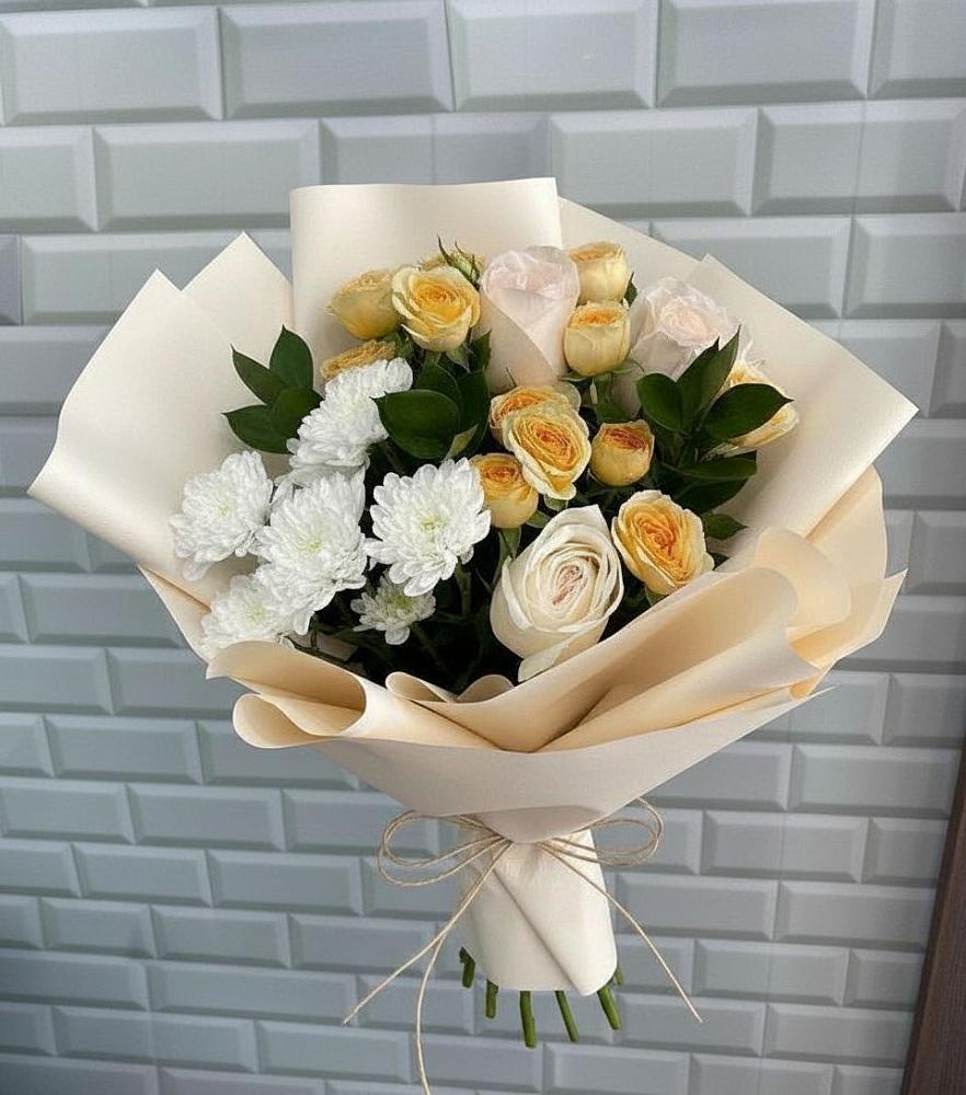 Букет цветов из: Розы и Хризантемы в Печорах