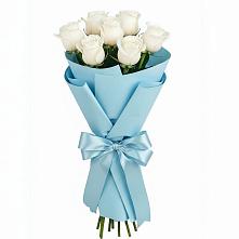 Букет 7 белых роз Проуд в Печорах