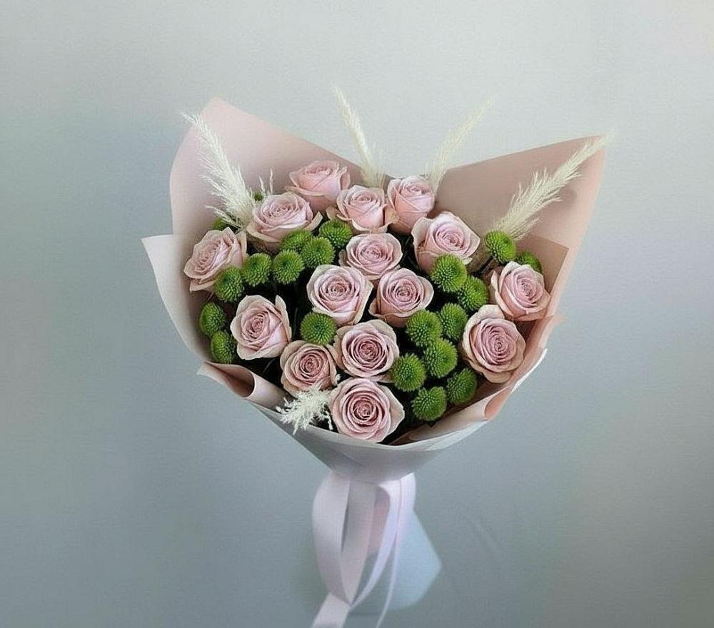 Букет цветов из: Розы и Хризантемы в Печорах