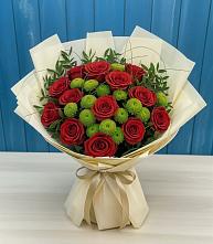 Букет цветов из:  Розы и Хризантемы в Печорах