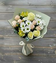 Букет цветов из:  Альстромерии, Розы и Хризантемы #REPLACE_PRED# Печорах