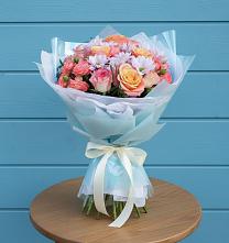 Букет цветов из:  Хризантемы и Розы в Печорах