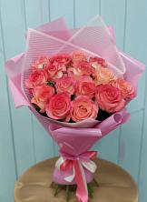 Букет 15 Розовых роз Равель в Печорах